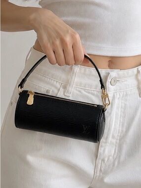 Louis Vuitton Epi Leather Papillon Pouch | Black | MINI Barrel Bag ✨